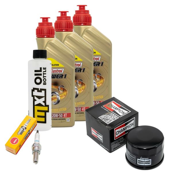 Inspektionspaket 3L 20W-50 + Ölfilter + 1x Zündkerze für Kymco MyRoad i 700 ccm