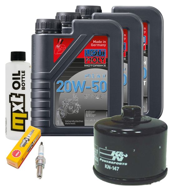 Inspektionspaket 3L 20W-50 + Ölfilter + 1x Zündkerze für Kymco MyRoad i 700 ccm