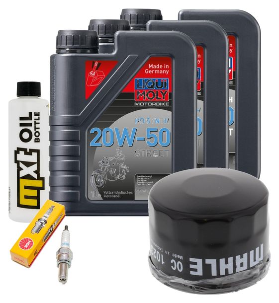 Inspektionspaket 3L 20W-50 + Ölfilter + 1x Zündkerze für Kymco MyRoad i 700 ccm