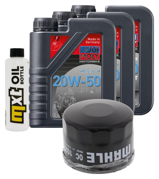 Inspektionspaket 3L 20W-50 + Ölfilter + 1x Zündkerze für Kymco MyRoad i 700 ccm