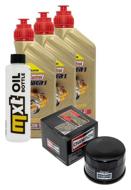 Inspektionspaket 3L 20W-50 + Ölfilter + 1x Zündkerze für Kymco MyRoad i 700 ccm