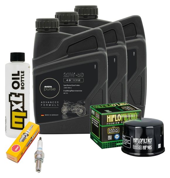 Inspektionspaket 3L 20W-50 + Ölfilter + 1x Zündkerze für Kymco MyRoad i 700 ccm