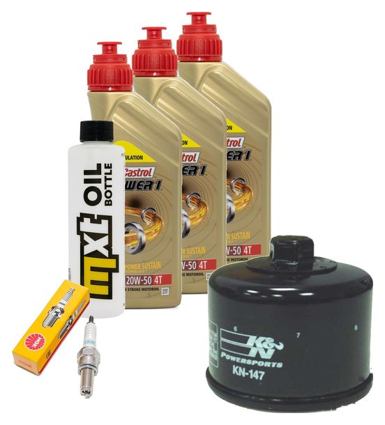 Inspektionspaket 3L 20W-50 + Ölfilter + 1x Zündkerze für Kymco MyRoad i 700 ccm