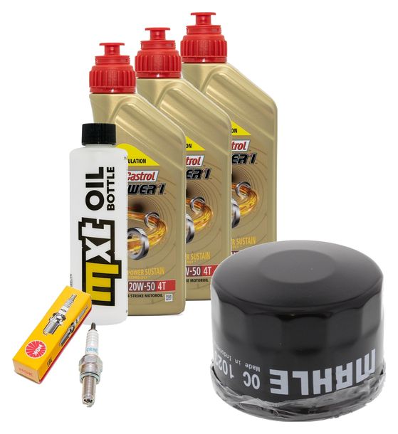 Inspektionspaket 3L 20W-50 + Ölfilter + 1x Zündkerze für Kymco MyRoad i 700 ccm
