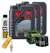 Inspektionspaket 3L 20W-50 + Ölfilter + 1x Zündkerze für Kymco MyRoad i 700 ccm