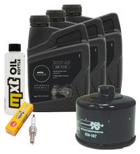 Kit de inspeção 3L 20W-50 + filtro de óleo + 1x vela de ignição para Kymco MyRoad i 700 ccm
