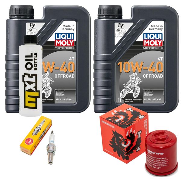 Inspektionspaket 2L 10W-40 + Ölfilter + 1x Zündkerze für Malaguti Madison R 125 ccm