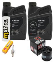 Kit d'inspection 2L 10W-40 + filtre à huile + 1x bougie pour Malaguti Madison R 125 ccm