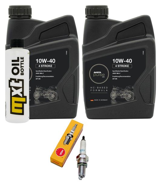 Inspektionspaket 2L 10W-40 + Ölfilter + 1x Zündkerze für Malaguti Madison 250 ccm