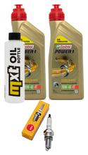 Kit d'inspection 2L 10W-40 + filtre à huile + 1x bougie pour Malaguti Madison 250 ccm
