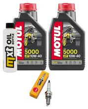 Kit d'inspection 2L 10W-40 + filtre à huile + 1x bougie pour Malaguti Madison 250 ccm