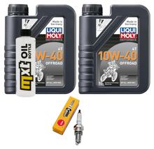 Kit d'inspection 2L 10W-40 + filtre à huile + 1x bougie pour Malaguti Madison 250 ccm
