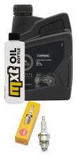 Paquete de inspección de aceite de 2 tiempos de 1 litro y 1 bujía para MBK Booster 100 ccm