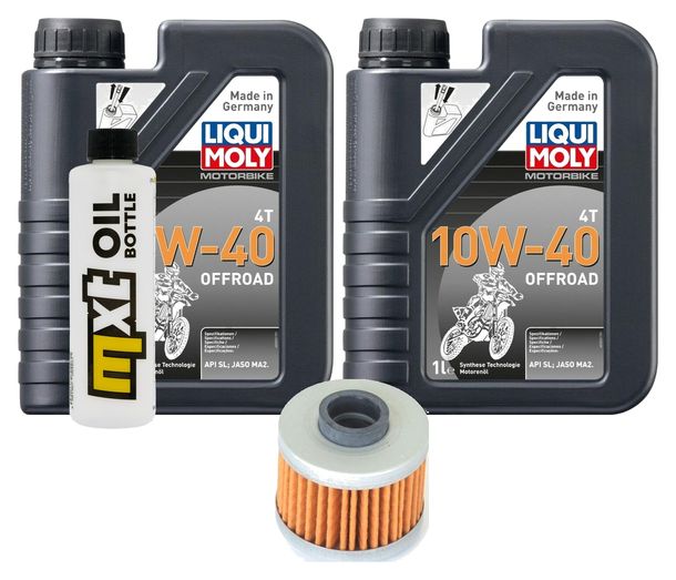 Pacchetto di ispezione 2L 10W-40 + filtro olio + 1x candela per Peugeot Elystar 125 ccm