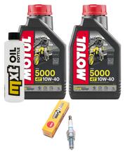 Kit d'inspection 2L 10W-40 + filtre à huile + 1x bougie pour Peugeot Elystar 125 ccm