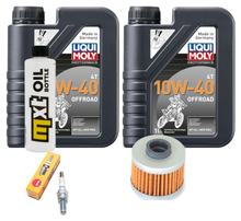 Paquete de inspección 2L 10W-40 + filtro de aceite + 1x bujía para Peugeot Elystar 125 ccm