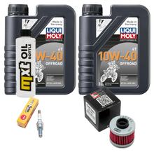 Paquete de inspección 2L 10W-40 + filtro de aceite + 1x bujía para Peugeot Elystar 125 ccm