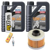 Inspektionspaket 2L 10W-40 + Ölfilter + 1x Zündkerze für Peugeot Elystar 125 ccm