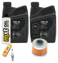 Inspectiepakket 2L 10W-40 + Oliefilter + 1x Bougie voor Peugeot Elystar 125 ccm
