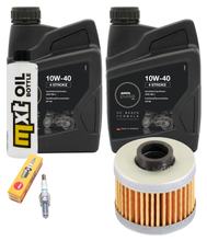 Pacchetto di ispezione 2L 10W-40 + filtro olio + 1x candela per Peugeot Elystar 125 ccm