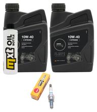 Paquete de inspección 2L 10W-40 + filtro de aceite + 1x bujía para Peugeot Elystar 125 ccm