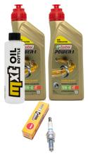 Inspection package 2L 10W-40 + oil filter + 1x spark plug for Peugeot Elystar 125 ccm