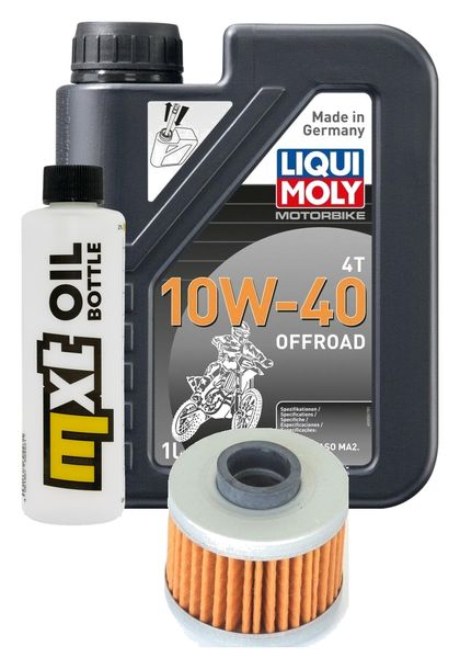 Pacchetto di ispezione 1L 10W-40 + filtro olio + 1x candela per Peugeot Elyseo 125 ccm