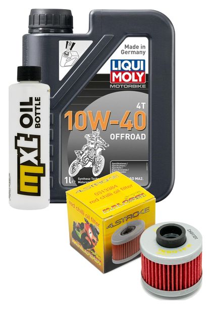 Pacchetto di ispezione 1L 10W-40 + filtro olio + 1x candela per Peugeot Elyseo 125 ccm
