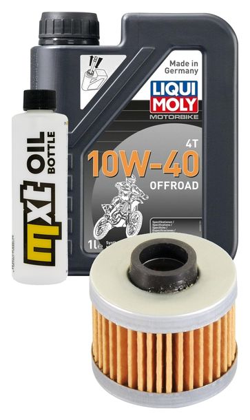Inspektionspaket 1L 10W-40 + Ölfilter + 1x Zündkerze für Peugeot Elyseo 125 ccm