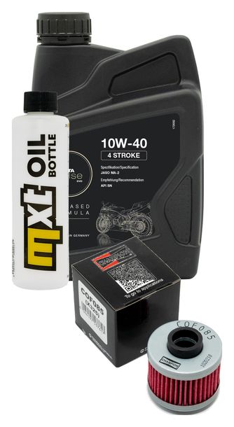 Inspektionspaket 1L 10W-40 + Ölfilter + 1x Zündkerze für Peugeot Elyseo 125 ccm