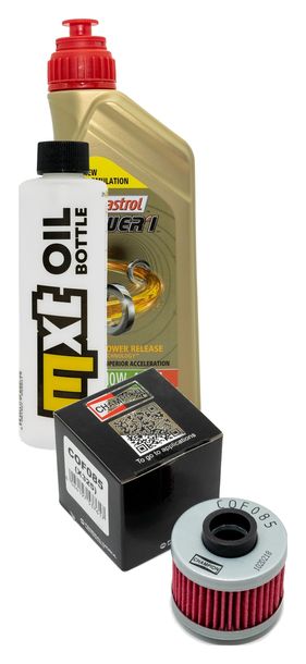 Pacchetto di ispezione 1L 10W-40 + filtro olio + 1x candela per Peugeot Elyseo 125 ccm