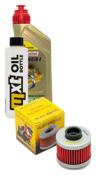 Inspektionspaket 1L 10W-40 + Ölfilter + 1x Zündkerze für Peugeot Elyseo 125 ccm