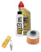 Inspection package 1L 10W-40 + oil filter + 1x spark plug for Peugeot Elyseo 125 ccm