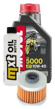 Paquete de inspección 1L 10W-40 + filtro de aceite + 1x bujía para Peugeot Elyseo 125 ccm