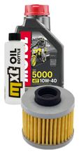 Paquete de inspección 1L 10W-40 + filtro de aceite + 1x bujía para Peugeot Elyseo 125 ccm