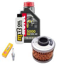 Paquete de inspección 1L 10W-40 + filtro de aceite + 1x bujía para Peugeot Elyseo 125 ccm
