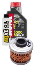 Paquete de inspección 1L 10W-40 + filtro de aceite + 1x bujía para Peugeot Elyseo 125 ccm
