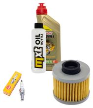 Inspection package 1L 10W-40 + oil filter + 1x spark plug for Peugeot Elyseo 125 ccm