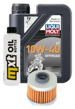 Kit d'inspection 1L 10W-40 + filtre à huile + 1x bougie pour Peugeot Elyseo 125 ccm