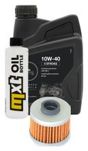 Paquete de inspección 1L 10W-40 + filtro de aceite + 1x bujía para Peugeot Elyseo 125 ccm