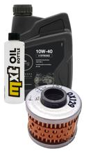 Inspektionspaket 1L 10W-40 + Ölfilter + 1x Zündkerze für Peugeot Elyseo 125 ccm
