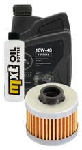 Kit d'inspection 1L 10W-40 + filtre à huile + 1x bougie pour Peugeot Elyseo 125 ccm