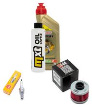 Inspection package 1L 10W-40 + oil filter + 1x spark plug for Peugeot Elyseo 125 ccm