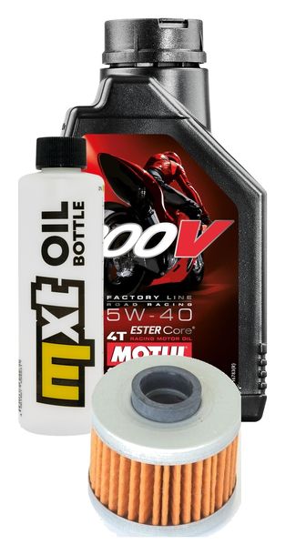 Inspektionspaket 1L 5W-40 + Ölfilter + 1x Zündkerze für Peugeot Citystar AC 125 ccm