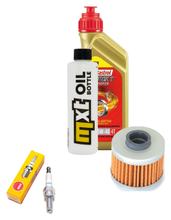 Paquete de inspección 1L 5W-40 + filtro de aceite + 1x bujía para Peugeot Citystar AC 125 ccm
