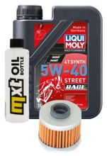 Kit d'inspection 1L 5W-40 + filtre à huile + 1x bougie pour Peugeot Citystar AC 125 ccm