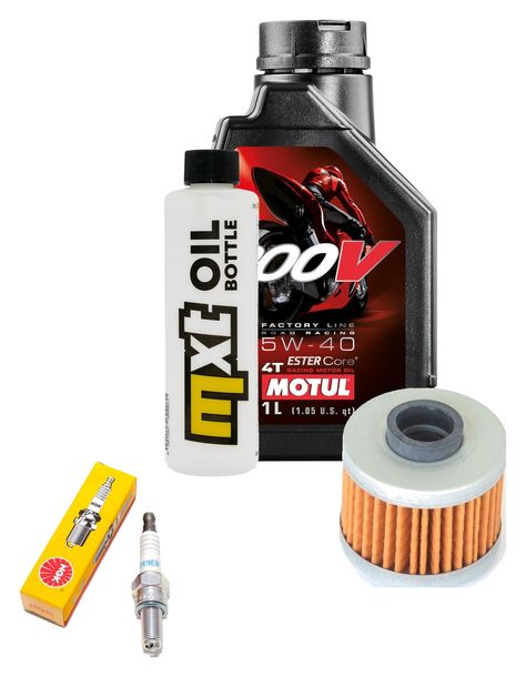 Inspektionspaket 1L 5W-40 + Ölfilter + 1x Zündkerze für Peugeot Citystar LC Satelis 2 125 ccm
