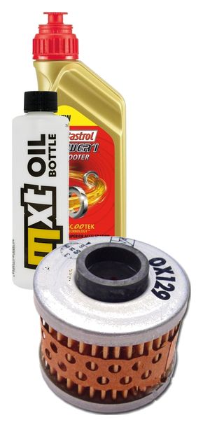 Inspektionspaket 1L 5W-40 + Ölfilter + 1x Zündkerze für Peugeot Citystar LC Satelis 2 125 ccm