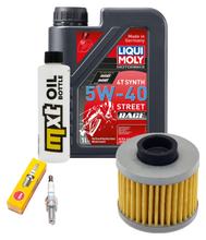 Paquete de inspección 1L 5W-40 + filtro de aceite + 1x bujía para Peugeot Citystar LC Satelis 2 125 ccm