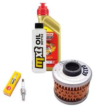 Inspektionspaket 1L 5W-40 + Ölfilter + 1x Zündkerze für Peugeot Citystar LC Satelis 2 125 ccm